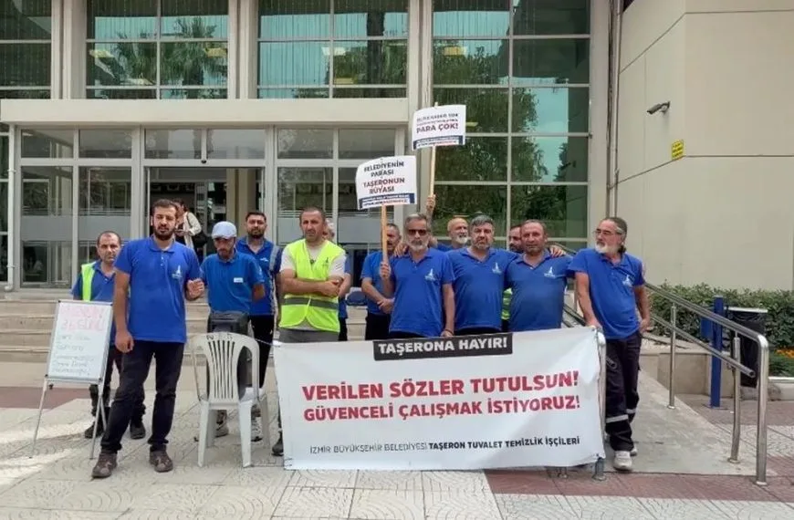 İzBB İşçileri Taşerona Karşı Eylemde